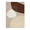 Axyaa Beige Orange Yellow Color Block Abstract Geometry Wall Art Poster