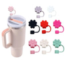Axyaa Silicone Flower Straw Cover for Stanley Cup 30&40Oz Tumblers