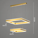 Axyaa Modern Square Luxury Pendant Light for Elegant Living Room