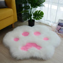Axyaa Cat Paw Pattern Plush Carpet for Home Living Room