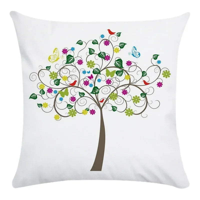 Axyaa Tree Pattern Office Chair Cushion Cover