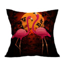 Axyaa Summer Flamingo Linen Pillowcase - 45*45cm