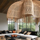 Axyaa Rattan Pendant Light: Retro Southeast Asian Style for Living & Dining Room