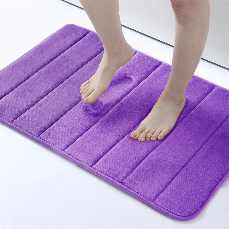Axyaa Memory Foam Bathroom Mat: Super Absorbent Non-Slip Rug for Home Bathtub Shower Room