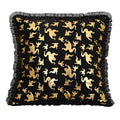 Axyaa Gilded Bat Halloween Cushion Cover for Festive Home Décor