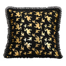 Axyaa Gilded Bat Halloween Cushion Cover for Festive Home Décor