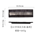 Axyaa Heart Rectangle Ceramic Sushi Plate - Personalized Rock Flat Plate