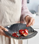 Axyaa Melon Seed Fruit Plate Glass Plate | Modern Living Room Creative Snack Plate