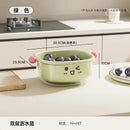 Axyaa 2-Layer Drain Basket Organizer - Large Capacity Multifunctional Fruit & Vegetable Holder