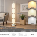 Axyaa Nordic Floor Lamp Iron Base LED Cream Lampshade Home Decor