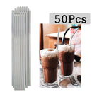 Axyaa Stainless Steel Reusable Drinking Straws - Set of 50