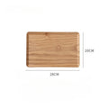 Axyaa Ash Wood Rectangular Dessert Tray