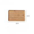 Axyaa Ash Wood Rectangular Tray for Desserts and Storage