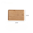 Axyaa Ash Wood Rectangular Tray for Desserts and Storage
