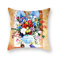Purple Rose Vase Decorative Pillow Cover 45x45cm by Axyaa