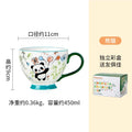Axyaa Creative Milk Mug Large Capacity Ceramic Cup for Breakfast and Coffee.