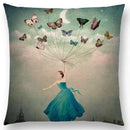 Axyaa Elegant Swan Moon Night Cushion Cover 45*45cm