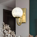 Axyaa All-copper Marble Wall Light for Indoor Decor - Alabaster Lighting