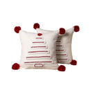 Axyaa Christmas Tree Jacquard Embroidery Throw Pillow Cover