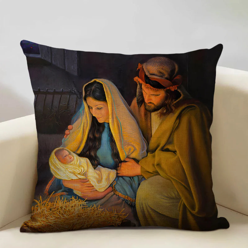 Jesus Decor Pillow Cover 45x45cm Home Sofa Art Decor Gift Axyaa