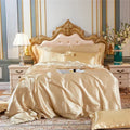 Axyaa Silky Satin Queen Duvet Cover Set - Luxury King Size Bedding
