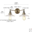Axyaa 2-Head Industrial Vintage Wall Lamp Clear Glass Stair Light Fixtures