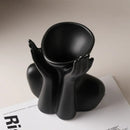 Axyaa Nordic Human Body Ceramic Vase for Stylish Home Decor & Flower Display