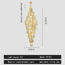 Axyaa Luxury Crystal Chandelier for Villa Living Room and Spiral Staircase