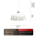Axyaa Wabi Sabi White Cloth Fabric Pendant Light: Modern Retro LED Chandelier