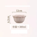 Axyaa Purple Floral Ceramic Plate Set Molecular Cuisine Tableware