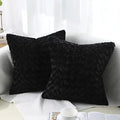 Axyaa Faux Fur Plush Cushion Covers Set - Ultra Soft Sofa Pillow Cases