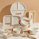 Axyaa Polka Dot Dog Snack Dish Set - Cute and Stylish Home Kitchenware
