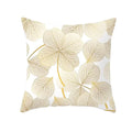 Axyaa Gold Plant Polyester Pillow Case for Home Decor