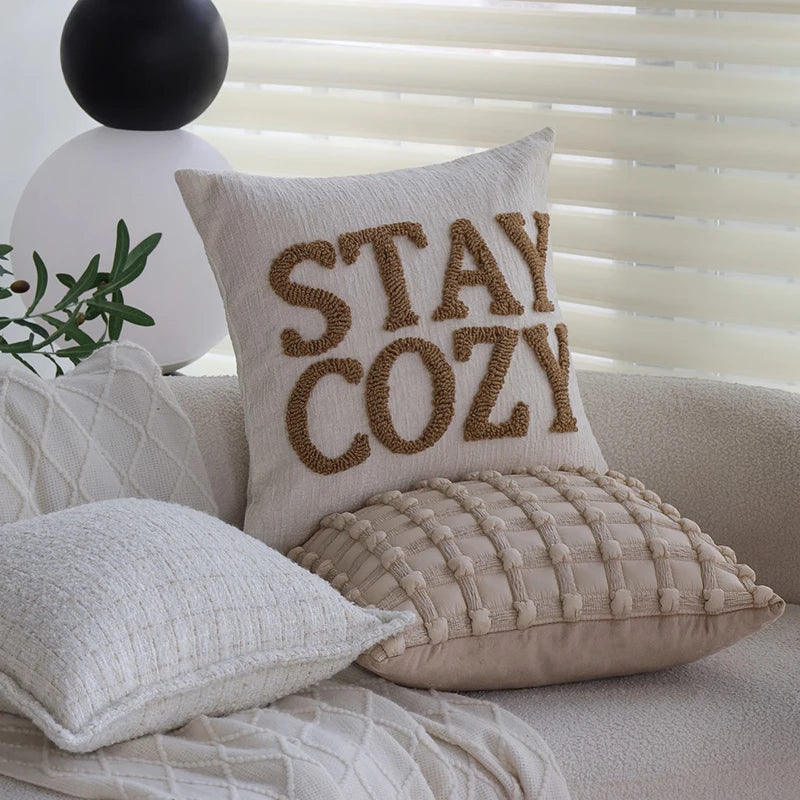 Nordic Style Decorative Cushion Cover for Living Room Sofa by Axyaa - 45x45