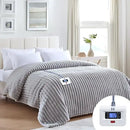 Axyaa Electric Blanket Twin Size - Reversible Faux Fur to Sherpa - 10 Heating Levels