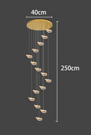Axyaa Crystal Chandelier Stair Pendant Living Room Lighting Home Decor Interior Lights