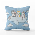 Cute Cat Pillowcase by Axyaa: Modern Design Home Decor Cushion Cover for Sofa