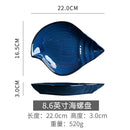 Axyaa Ocean Style Dim Sum Plate Good-looking Salad Household Dish Plate