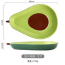 Axyaa Avocado Ceramic Salad Soup Bowl Snack Plate Kitchen Utensil
