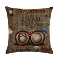Axyaa Retro Typewriter Camera Linen Pillow Cover 45x45cm