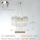 Axyaa Modern Crystal Chandelier Lighting for Dining & Living Room Decor