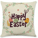 Easter Rabbit Eggs Design Linen Pillowcase - Axyaa Brings Spring Joy