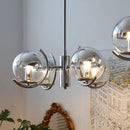 Axyaa Modern Chrome Ceiling Chandelier LED Pendant Lamp for Bedroom, Restaurant Lighting