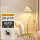 Axyaa Modern LED Fishing Floor Lamp in Gold, Black, or White Finish