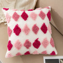 Axyaa Pink Circle Velvet Heart Jacquard Pillowcase 45x45 - Home Sofa Decoration