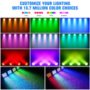 Axyaa 4PCS 36W RGBWA+UV LED Par Light Set with Remote Control for Stage Effects