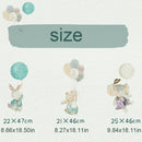 Axyaa Balloon Bear Bunny Cartoon Animals Wall Stickers for Kids Rooms.
