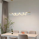 Axyaa Nordic Pendant Lamp: Long Tube LED Lighting Fixture for Restaurant, Office & Villa