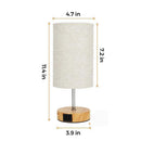 Axyaa Touch Table Lamp with USB Ports, Rechargeable Bedside Light for Home Office