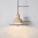 Axyaa LED Hanging Lamp: Japanese Style Yellow Travertine Pendant Lights for Home Decor